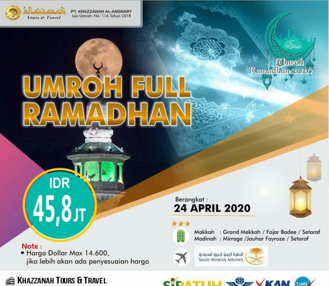 Paket Umroh April 2020 Full Ramadhan