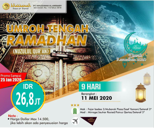 Biaya Umroh Ramadhan 2020