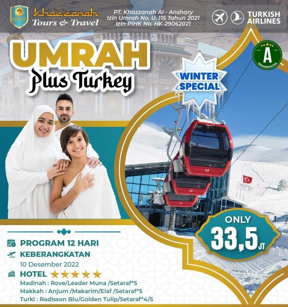 Paket Umroh Desember 2022 Plus Turki