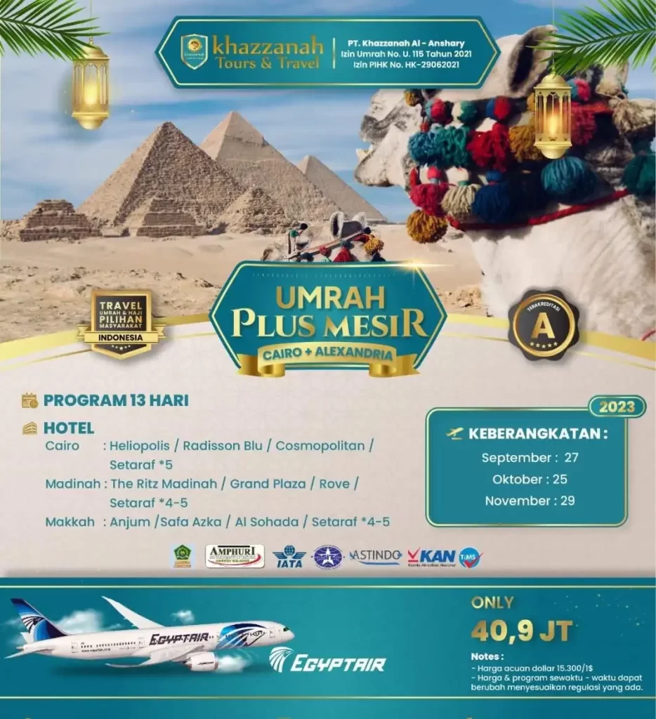 Paket Umroh Plus Mesir 2023