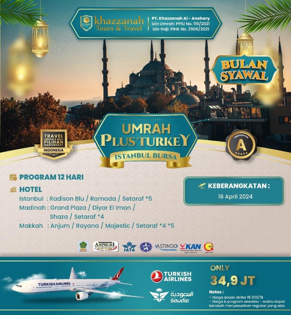 Paket Umroh Plus Turki 2024